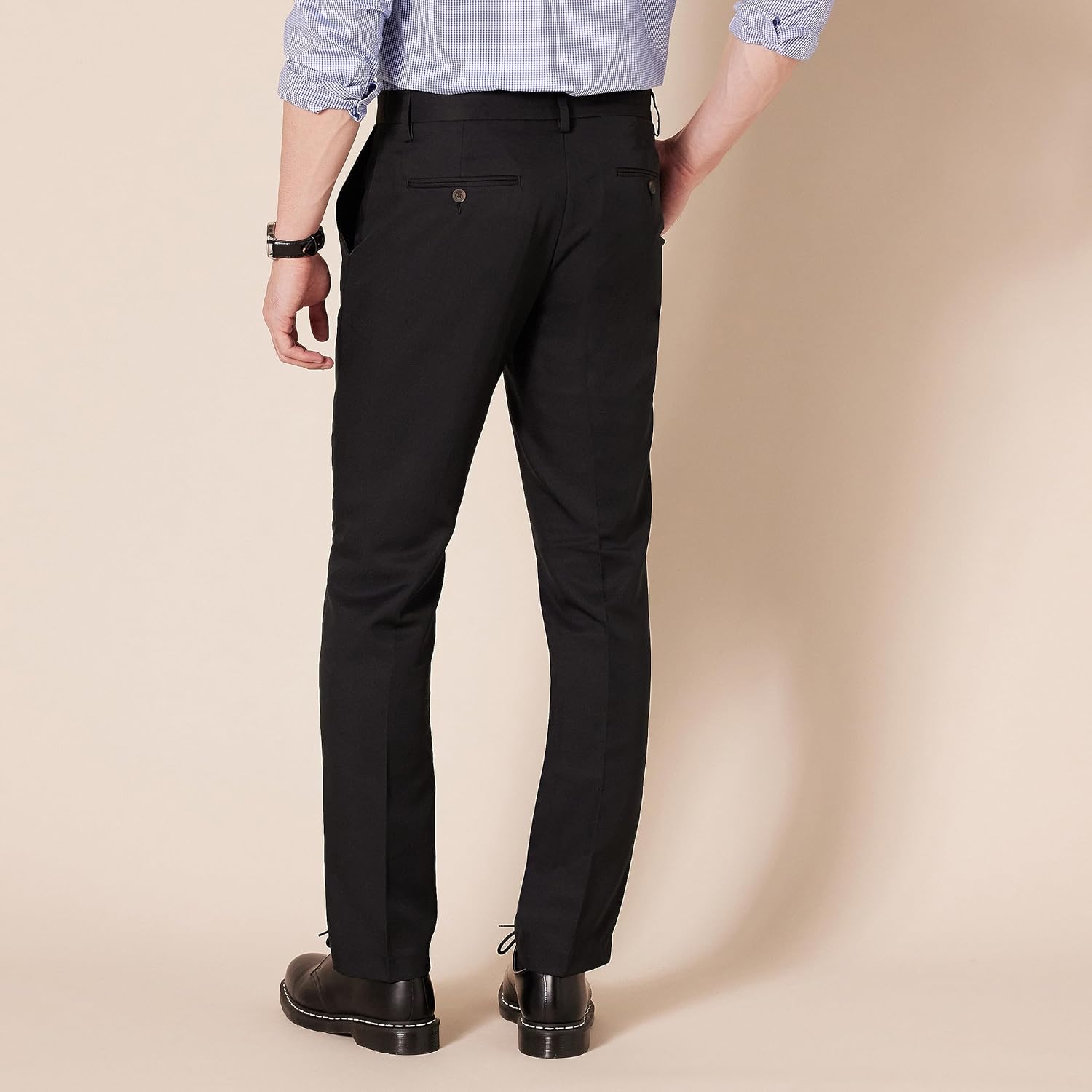 Slim Fit Flat Front Dress Pants for Men
