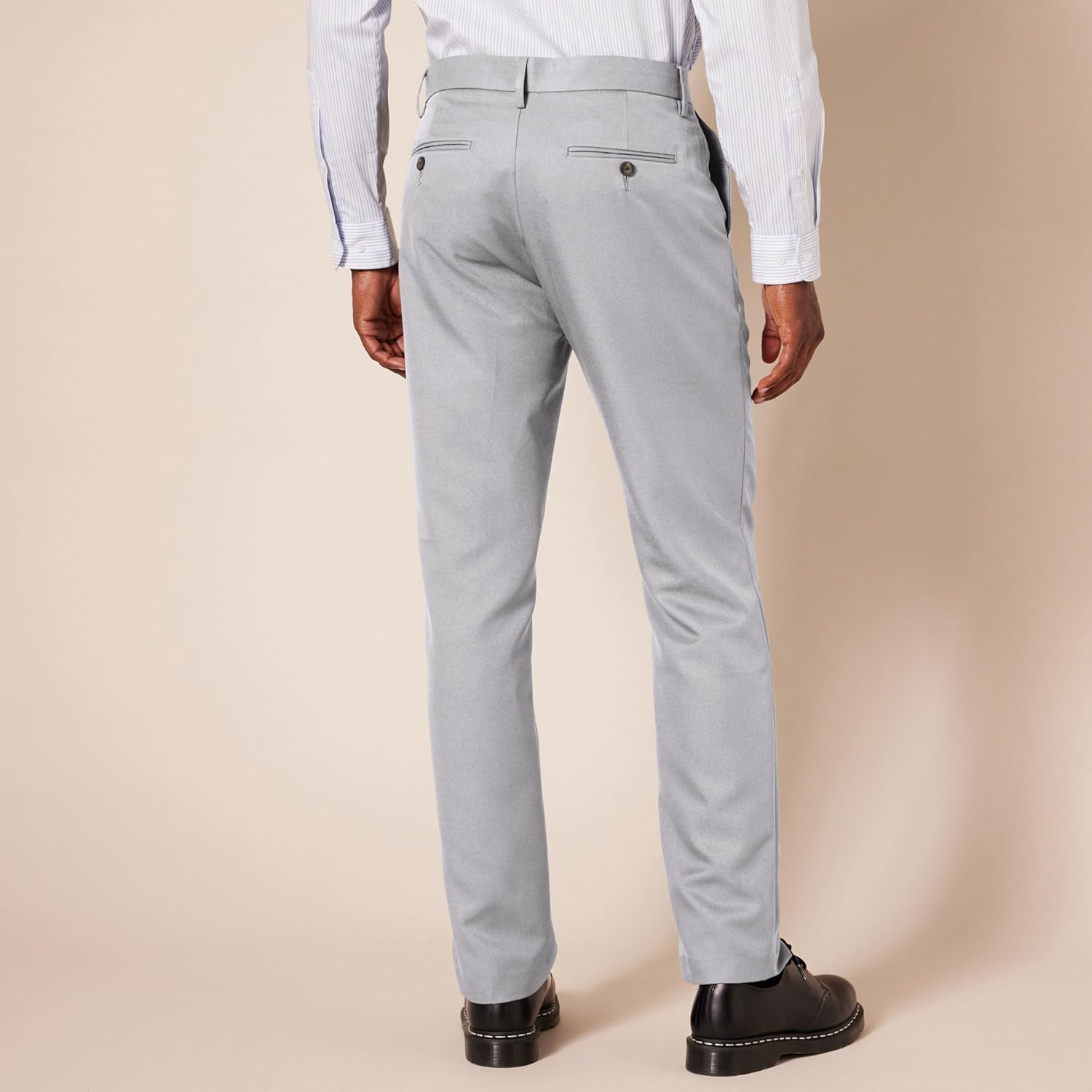 Slim Fit Flat Front Dress Pants for Men