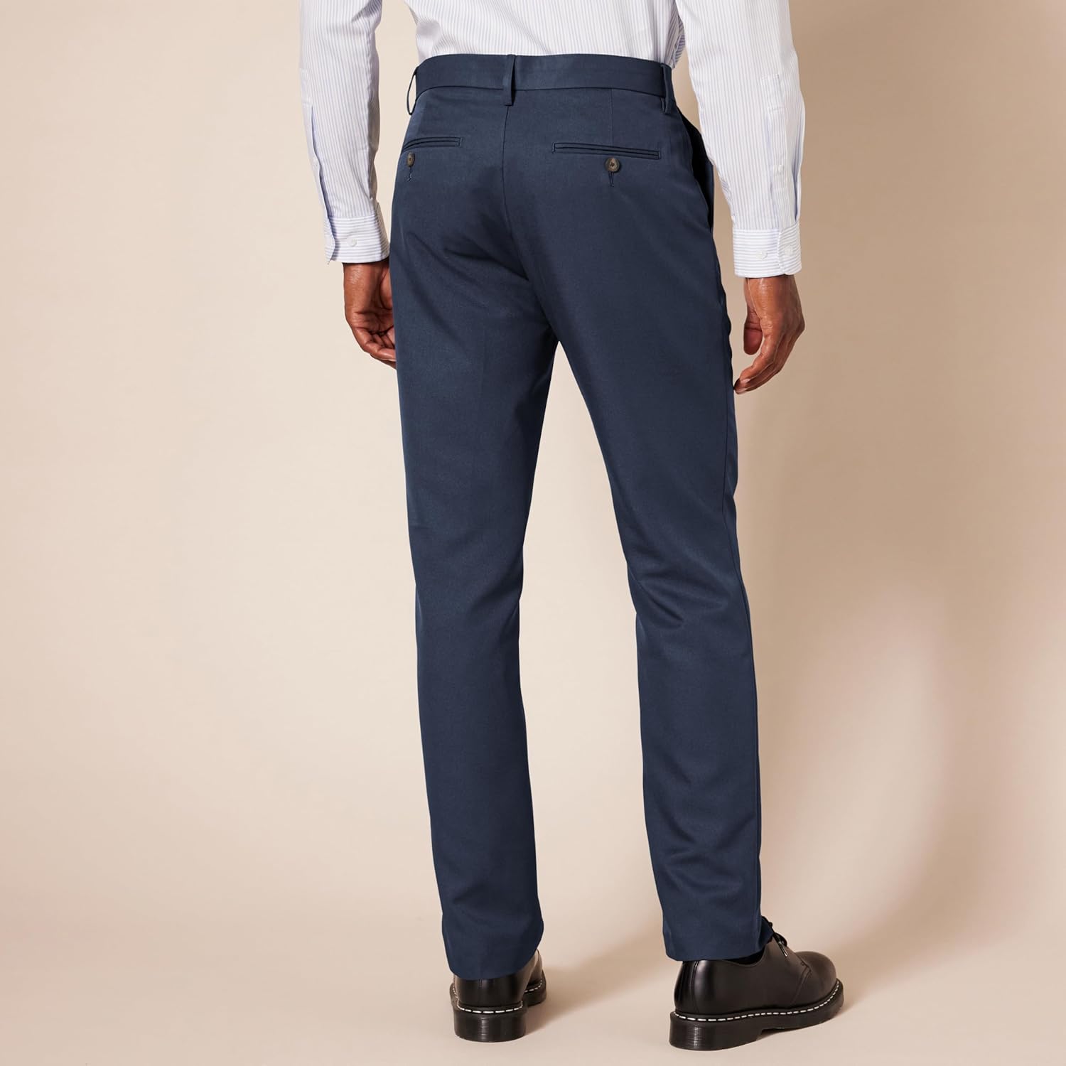 Slim Fit Flat Front Dress Pants for Men