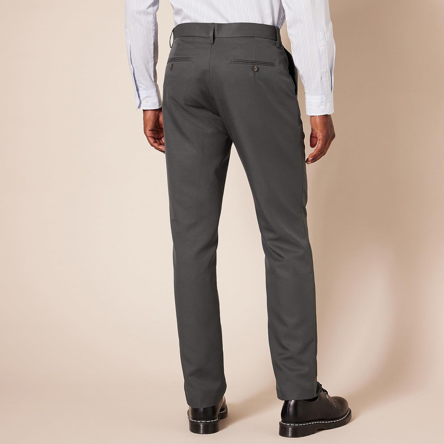 Slim Fit Flat Front Dress Pants for Men