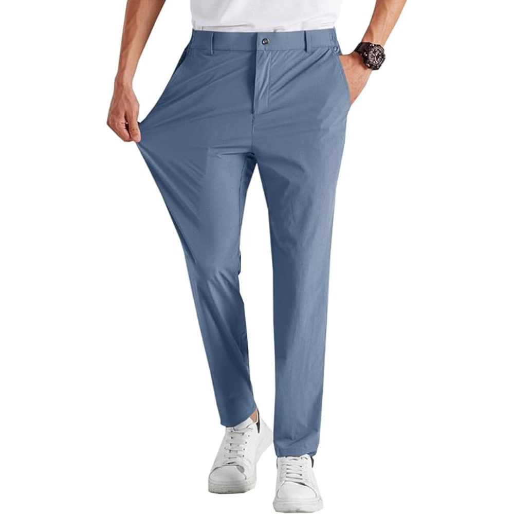 Slim Fit Golf Pants With Stretch Comfort And Cropped Style For MenSlim Fit Golf Pants With Stretch Comfort And Cropped Style For Men - Image 4