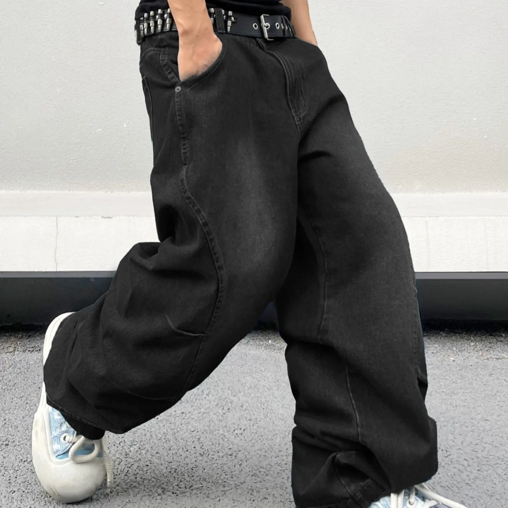 Structured Saturated Wide Cut Streetwear Pants