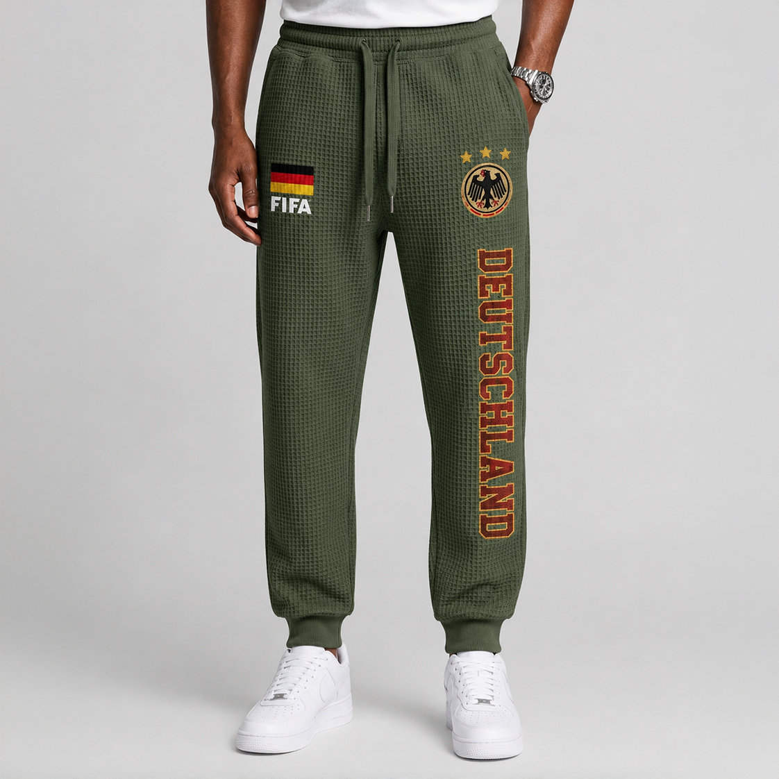 FIFA 2026 Germany Printed Waffle Football Fan Pants
