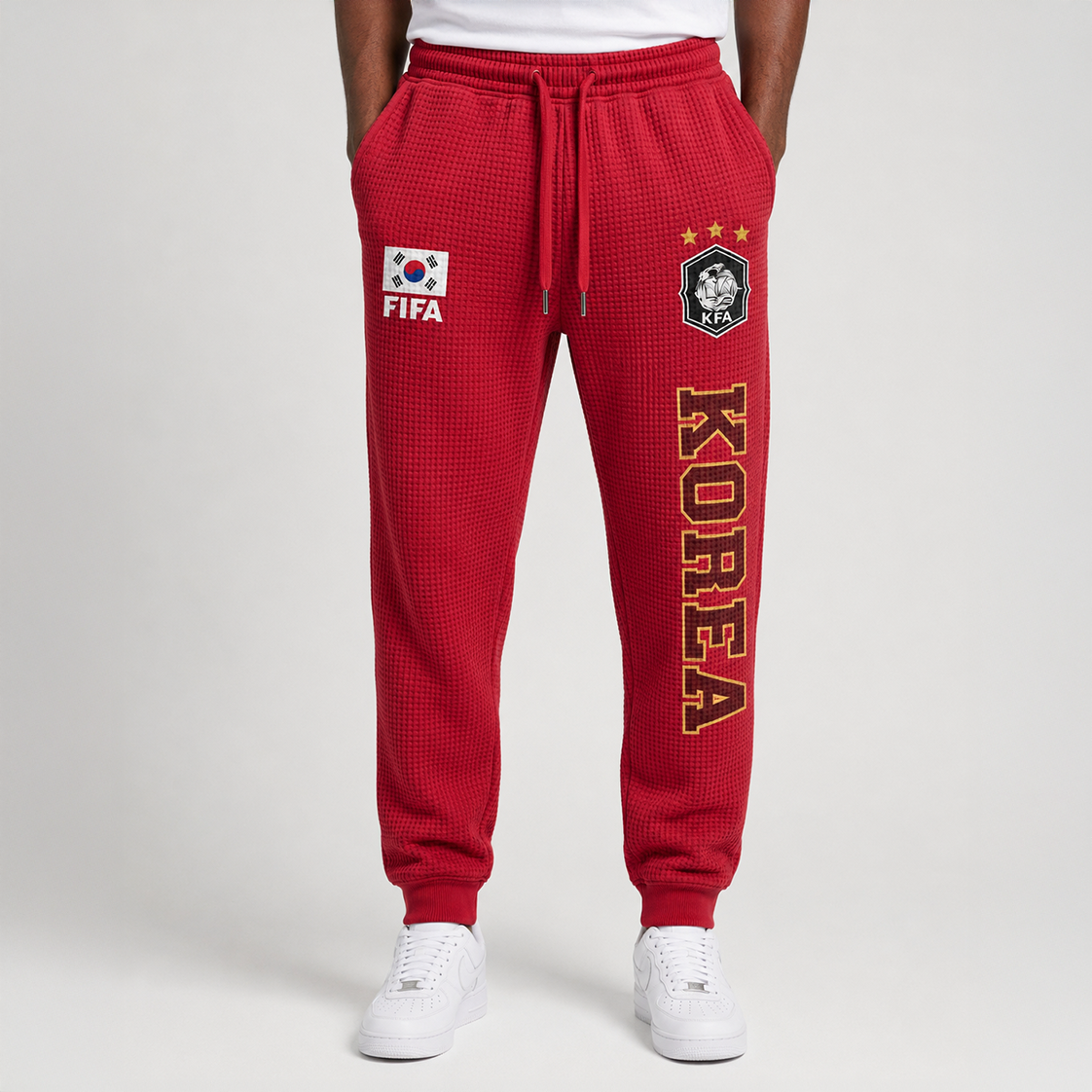 FIFA 2026 South Korea Printed Waffle Football Fan Pants
