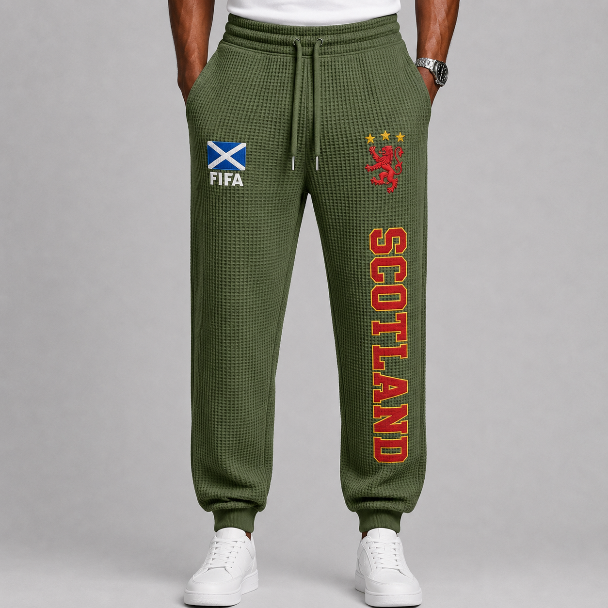FIFA 2026 Scotland Printed Waffle Football Fan Pants