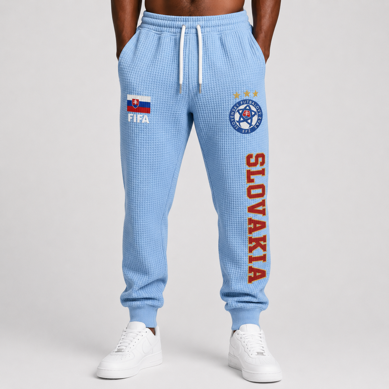 FIFA 2026 Slovakia Printed Waffle Football Fan Pants