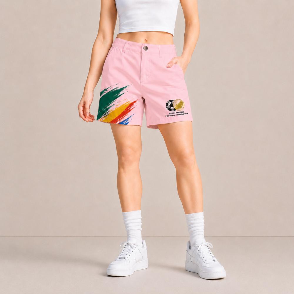 World Cup 2026 South Africa Football Fan Printed Twill Shorts