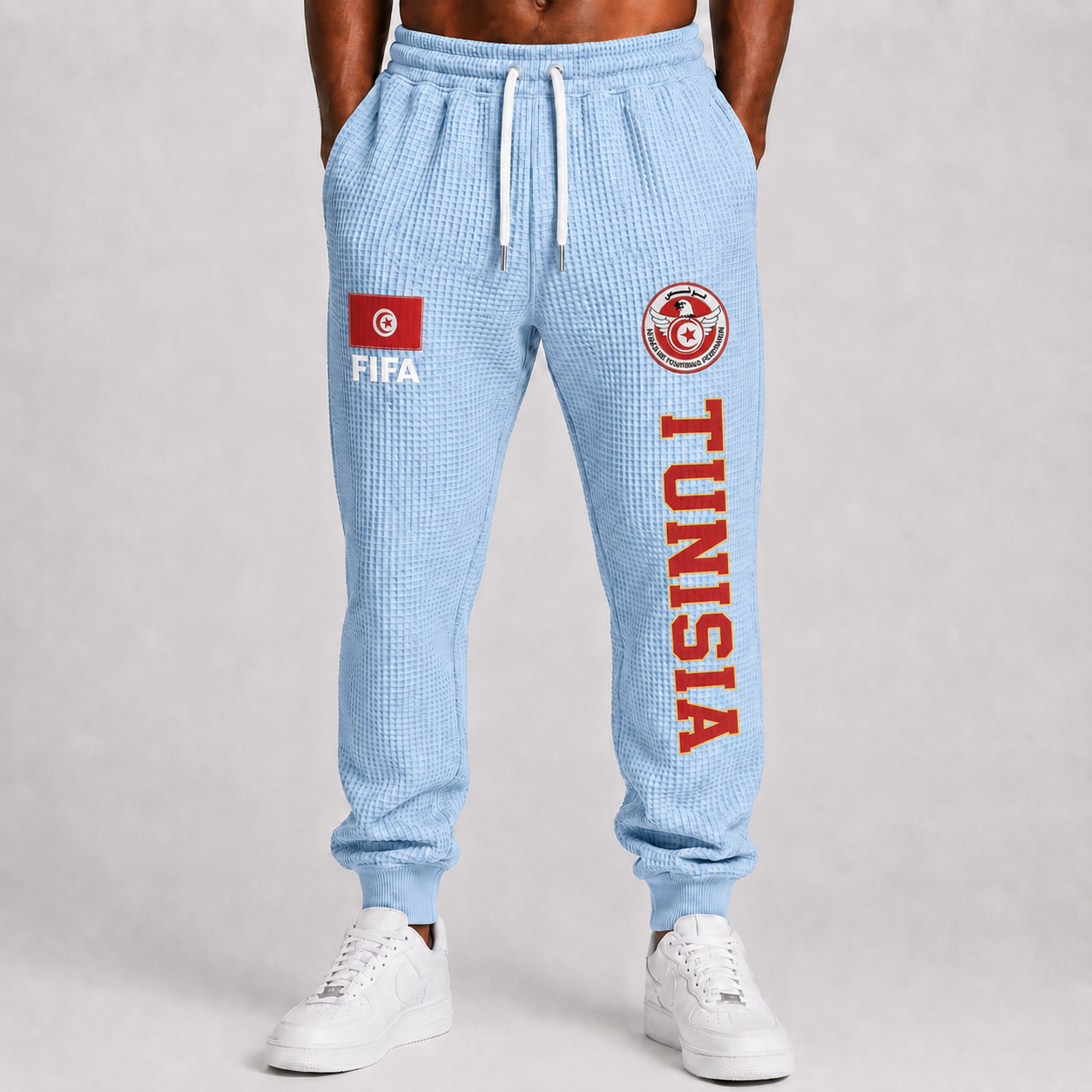 FIFA 2026 Tunisia Printed Waffle Football Fan Pants