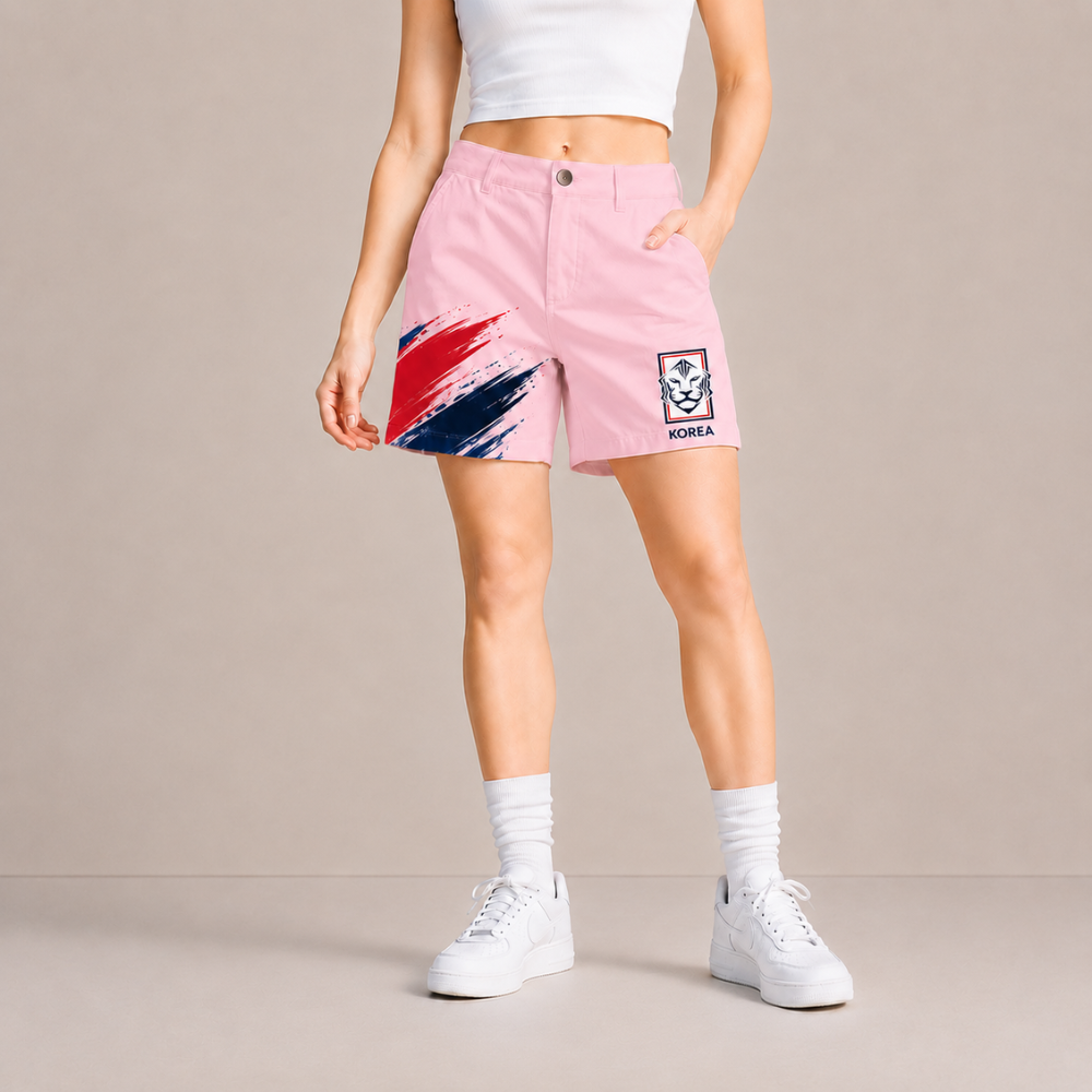 World Cup 2026 South Korea Football Fan Printed Twill Shorts