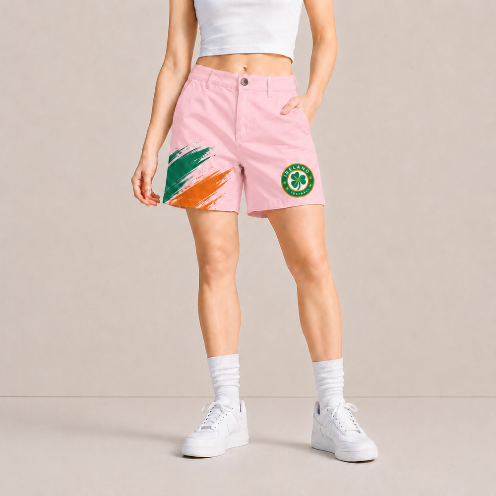 World Cup 2026 Ireland Football Fan Printed Twill Shorts