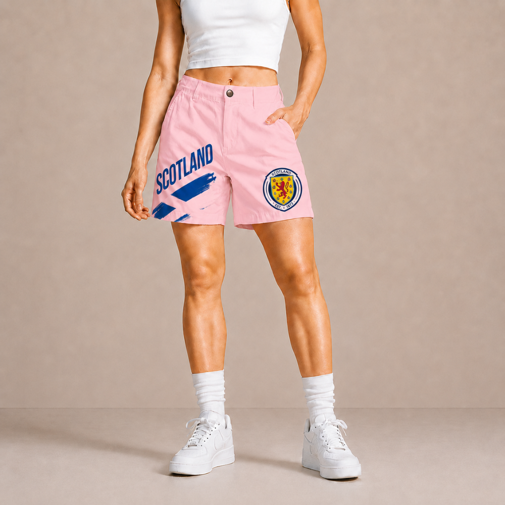 World Cup 2026 Scotland Football Fan Printed Twill Shorts