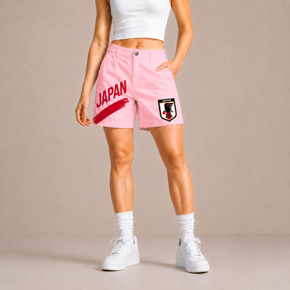 World Cup 2026 Japan Football Fan Printed Twill Shorts