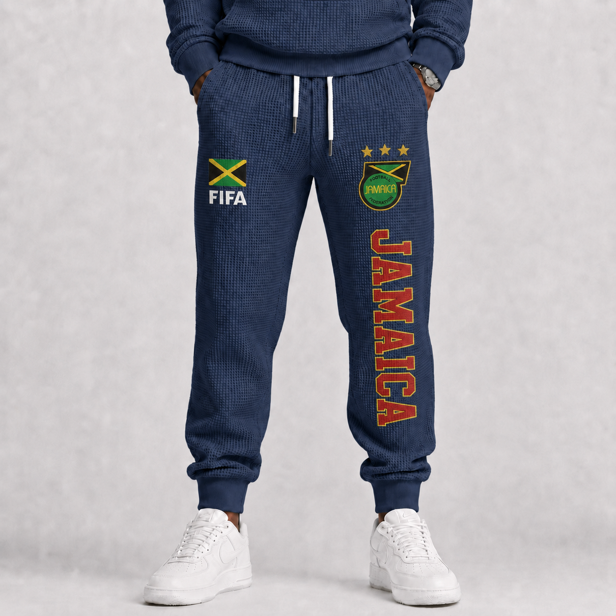 FIFA 2026 Jamaica Printed Waffle Football Fan Pants