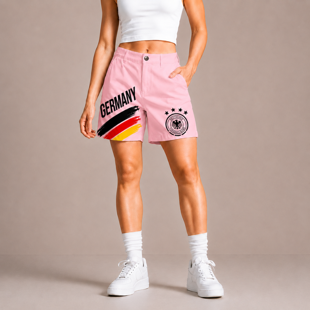 World Cup 2026 Germany Football Fan Printed Twill Shorts