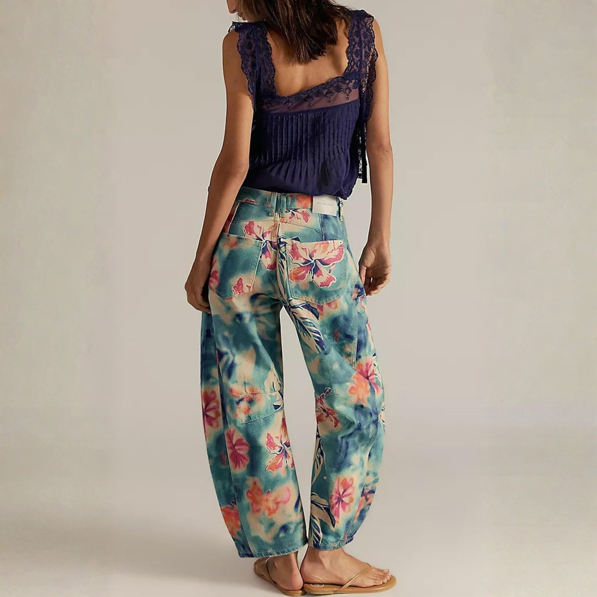 Striped Wide Leg Baggy Barrel Jeans for Women Y2K