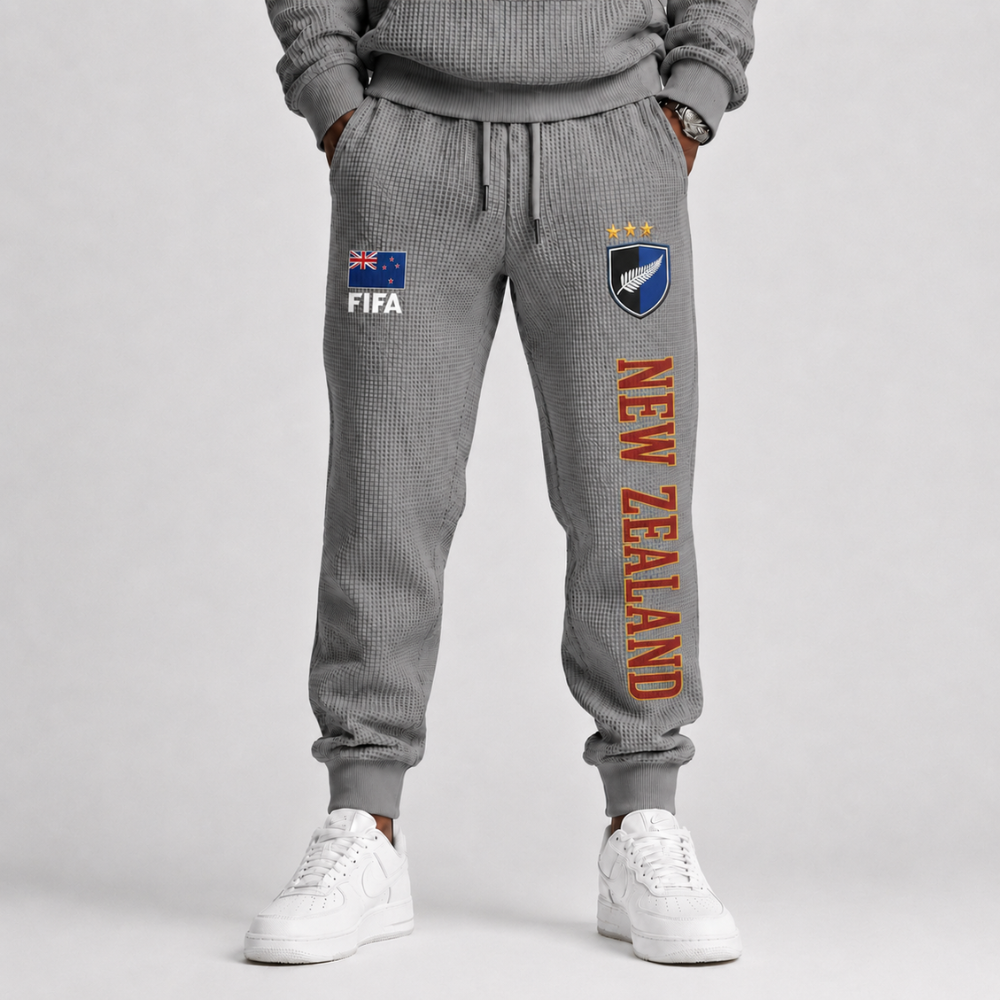 FIFA 2026 New Zealand Printed Waffle Football Fan Pants
