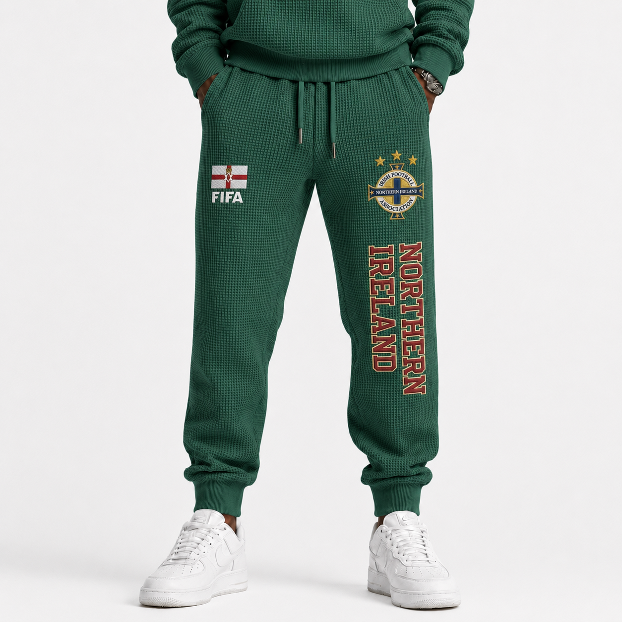 FIFA 2026 Northern Ireland Printed Waffle Football Fan Pants