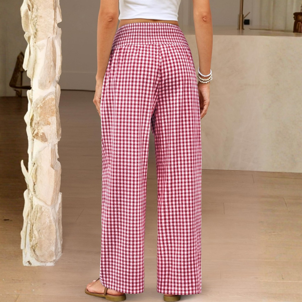 Striped Wide Palazzo Pants With Pockets For Women