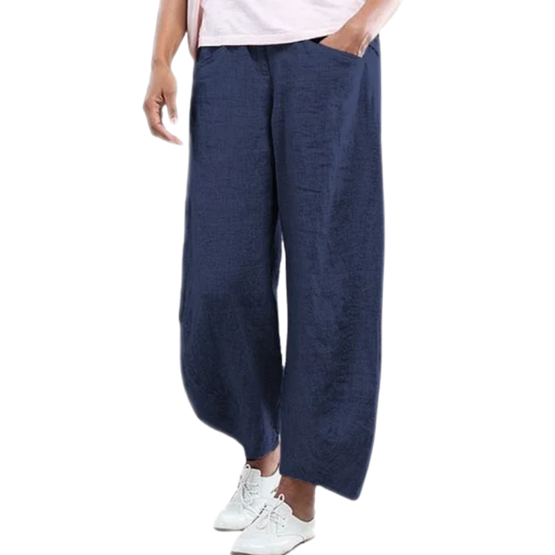 Casual Wide Leg Cotton Pants-My Comfy PantCasual Wide Leg Cotton Pants - Image 2