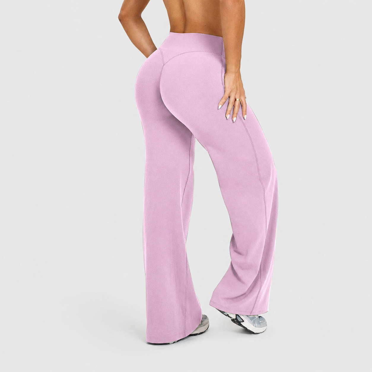 Casual Comfortable Wide Leg Knitted Sports Pant For Women