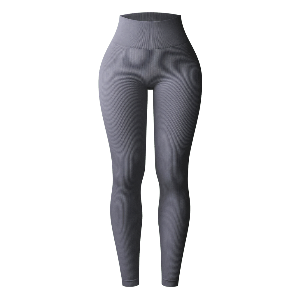 Ribbed High Rise Stretchable Yoga Leggings