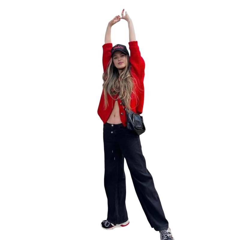 Low Rise Wide Cut Jeans With Pockets-My Comfy Pant