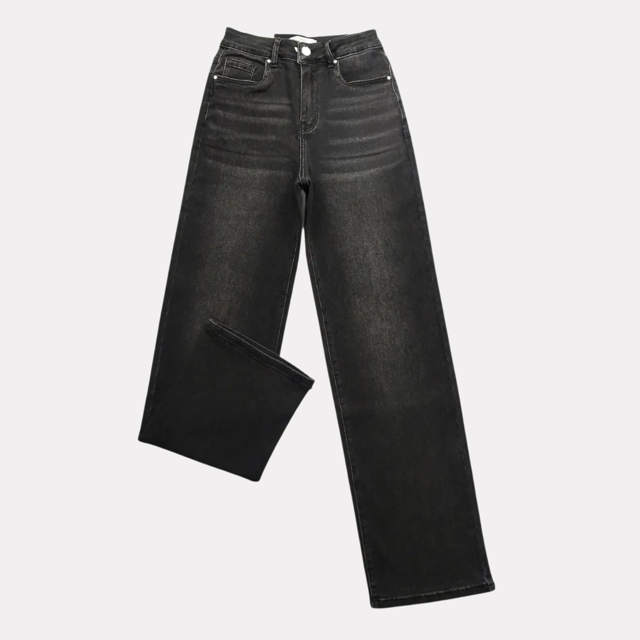 High Rise Wide Fit Stretchy Jeans With Multi Pockets For Women