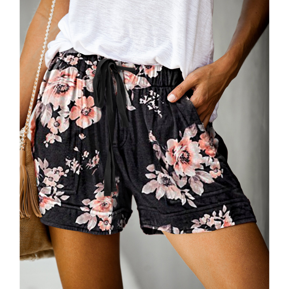 Printed High Waisted Loose Wide Summer Shorts-My Comfy Pant