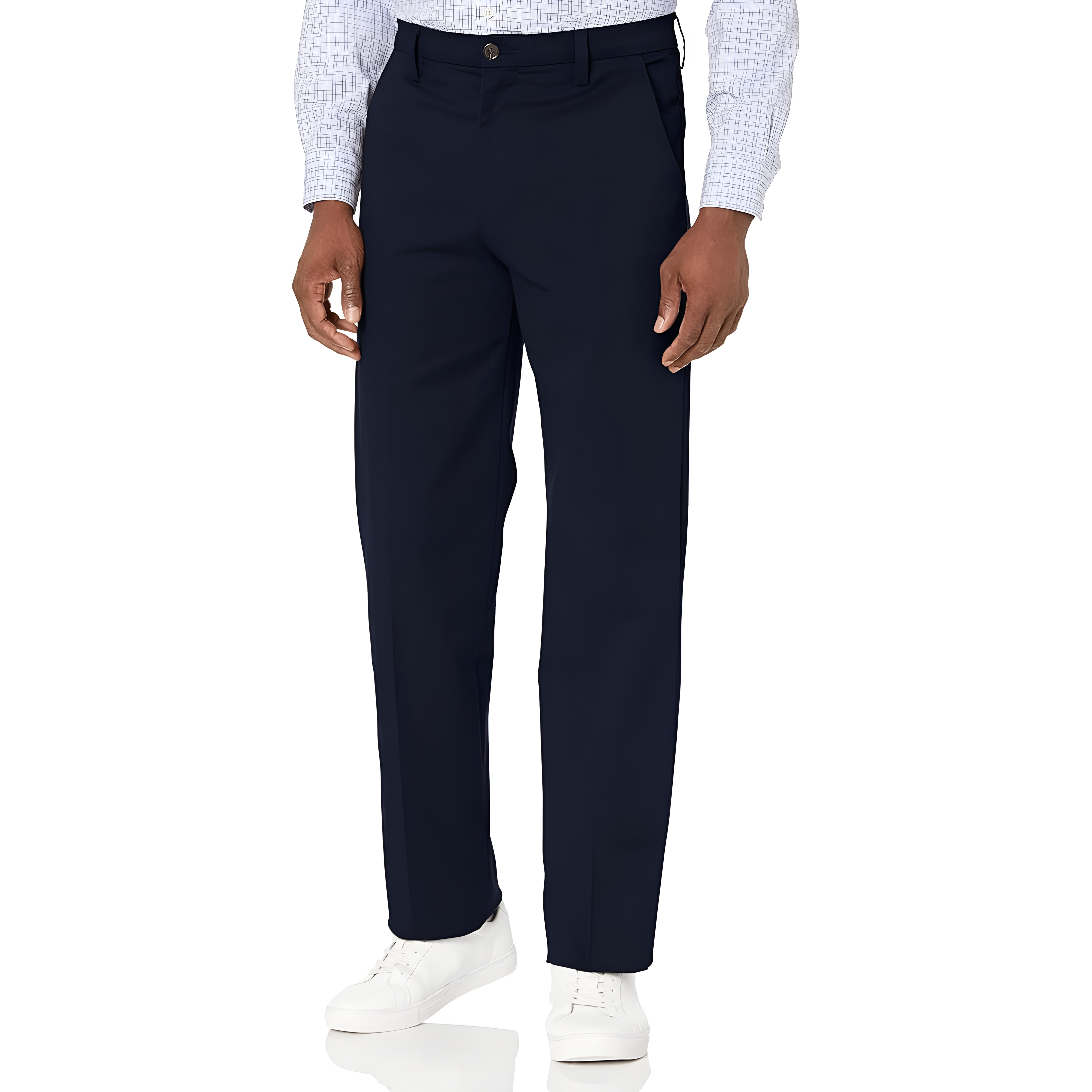 Classic Fit Pants With Flex Technology And Smooth Finish For MenClassic Fit Casual Flex Pants For Men - Image 16