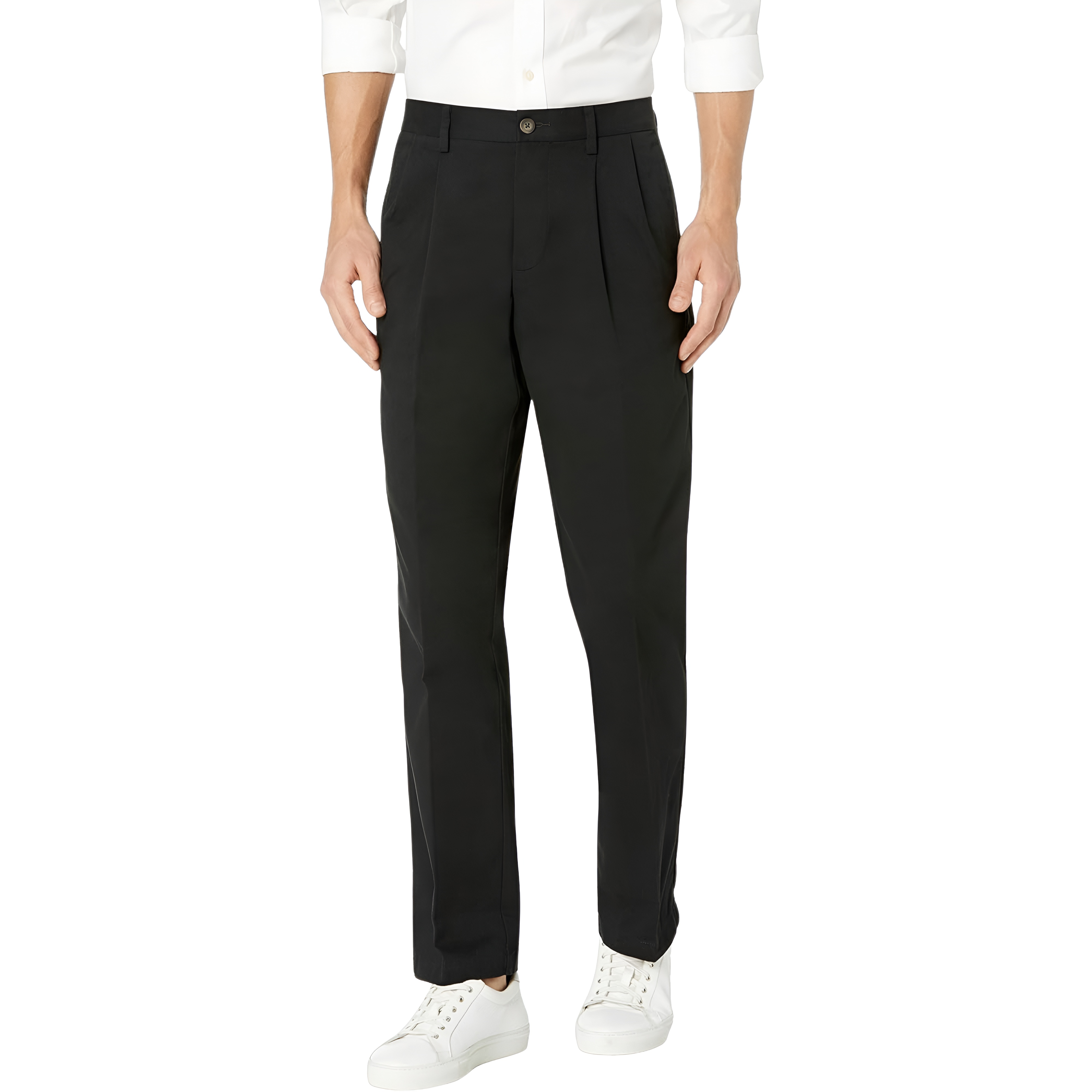Men's Classic-Fit Wrinkle-Resistant Pleated Chino PantPleated Style Straight Fit Chino Pants For Men - Image 5
