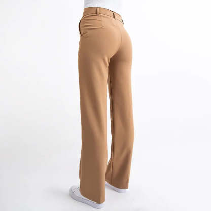High Waisted Suit Pants With Straw Pleats-My Comfy Pant