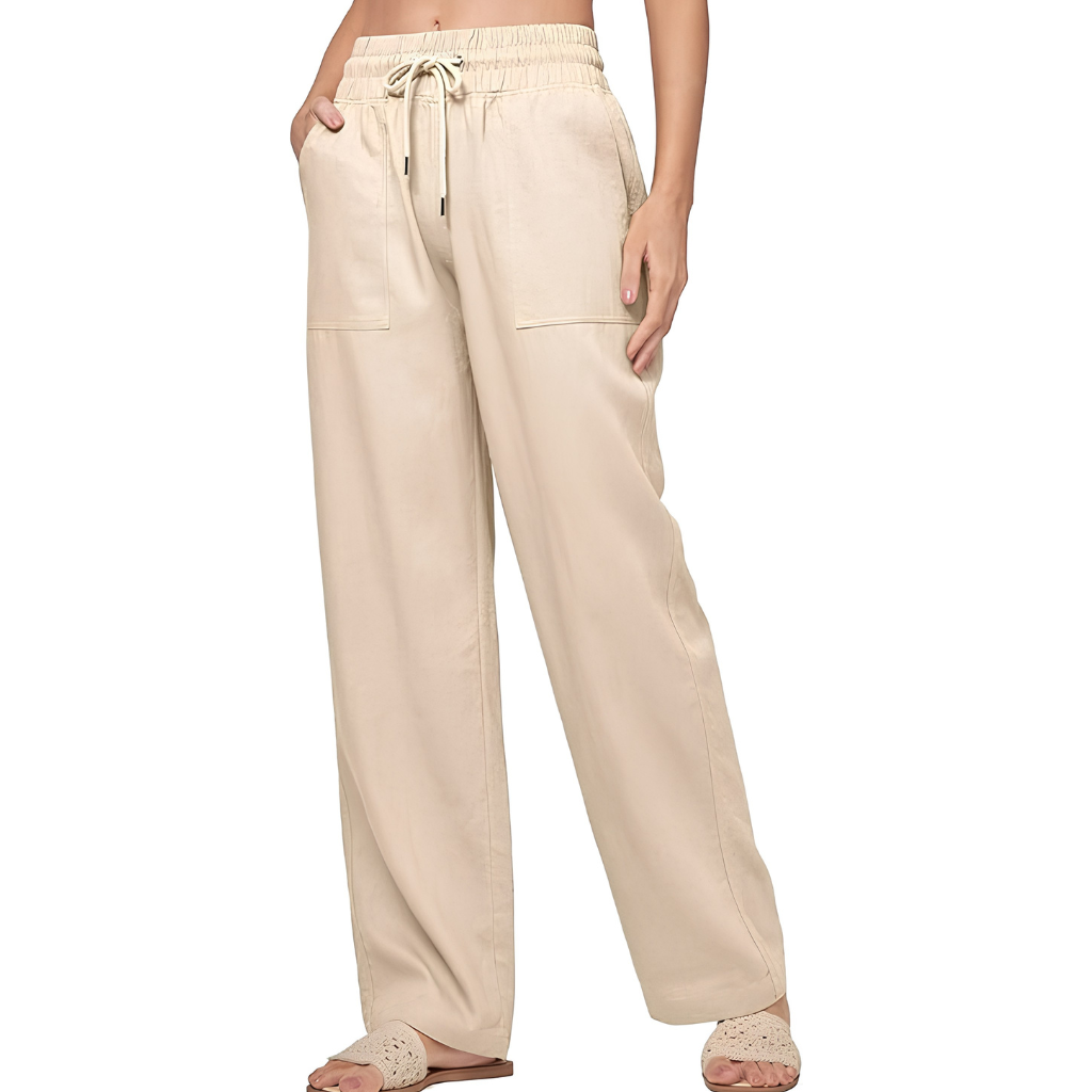 Casual Lounge Fit Palazzo Pants With Pockets For Women