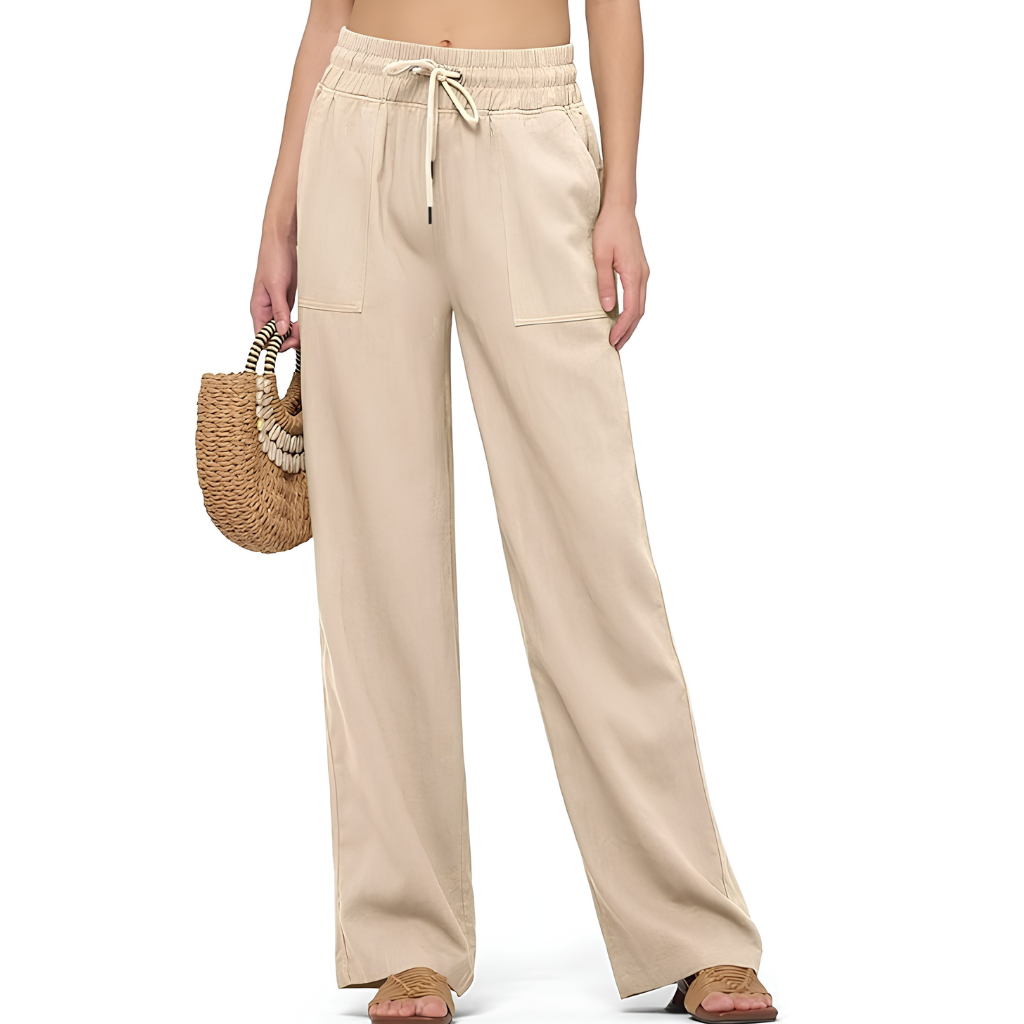 Casual Lounge Fit Palazzo Pants With Pockets For Women