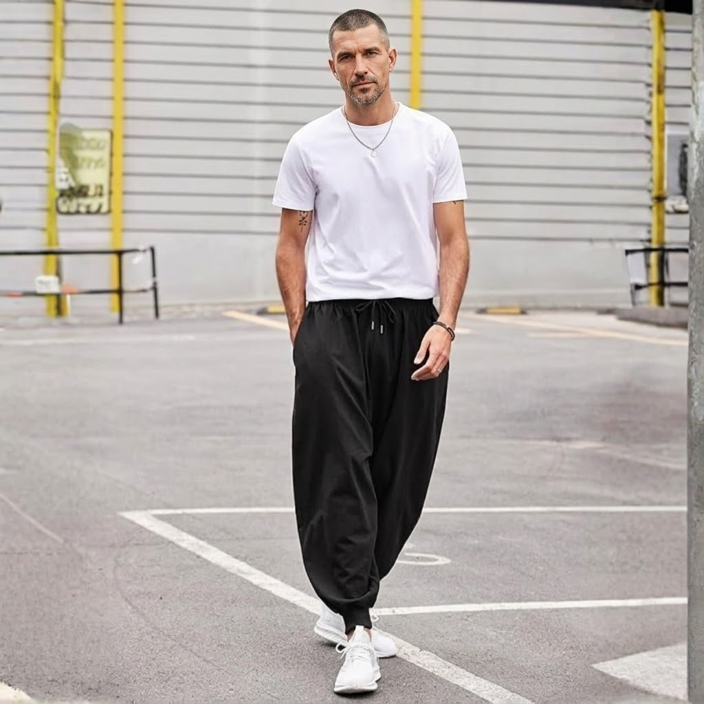 Drop Crotch Trouser Casual Yoga Beach Linen Boho Pants With Drawstring For Men