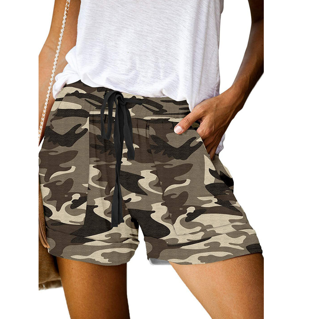 Camouflage Style Wide Summer Shorts-My Comfy Pant