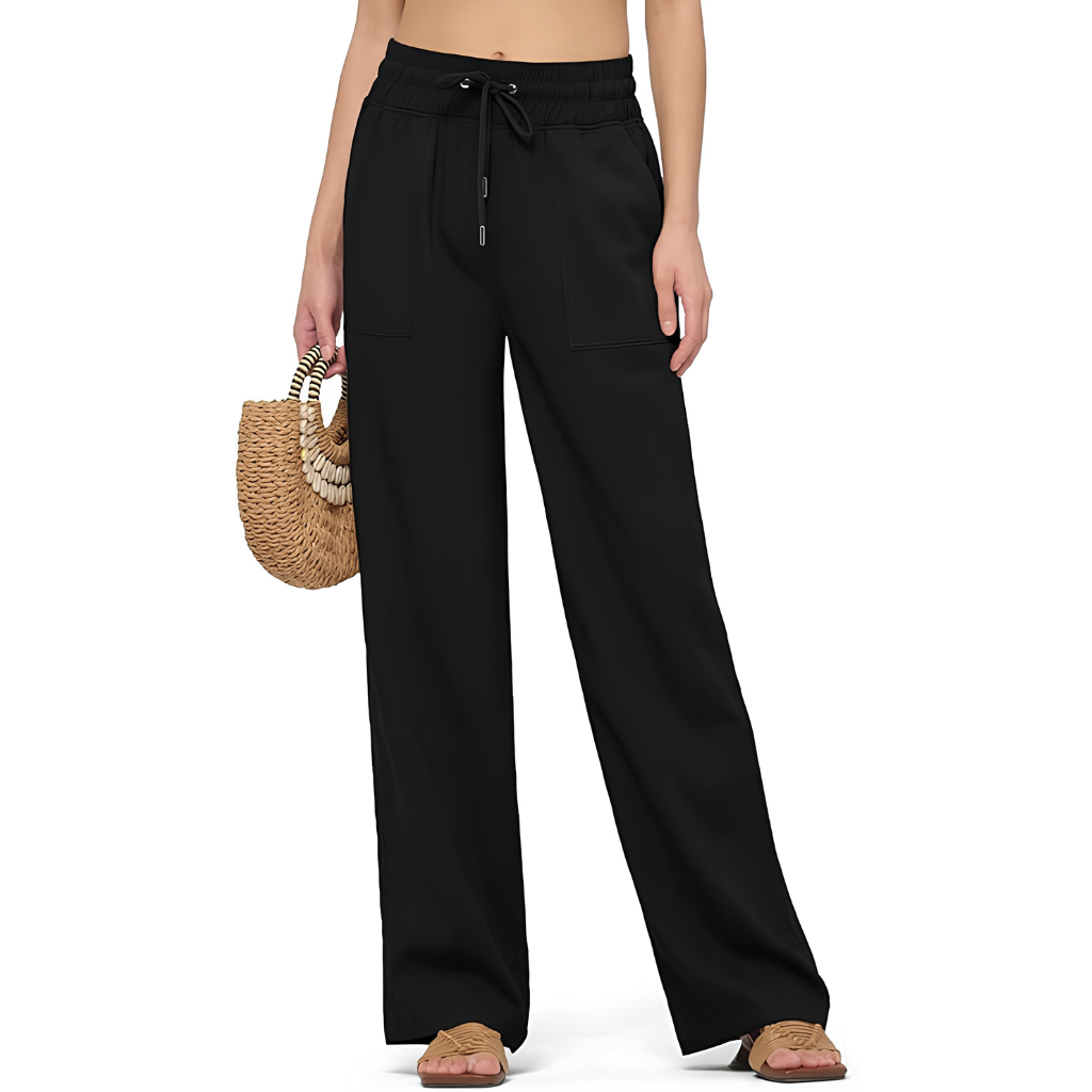 Casual Lounge Fit Palazzo Pants With Pockets For Women