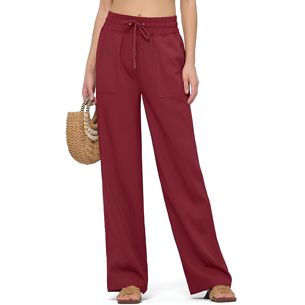 Casual Lounge Fit Palazzo Pants With Pockets For Women