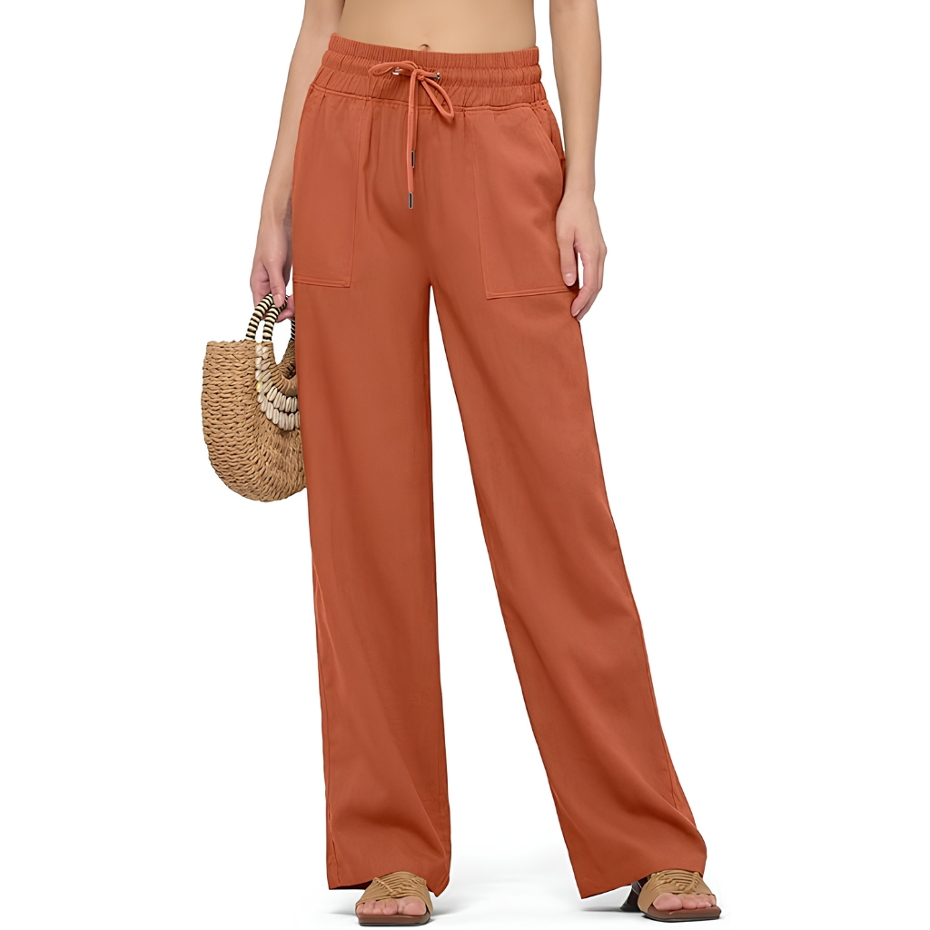 Casual Lounge Fit Palazzo Pants With Pockets For Women