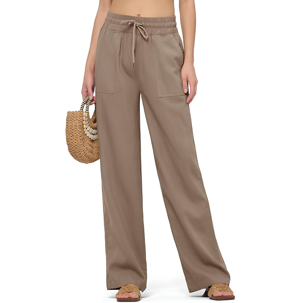 Casual Lounge Fit Palazzo Pants With Pockets For Women