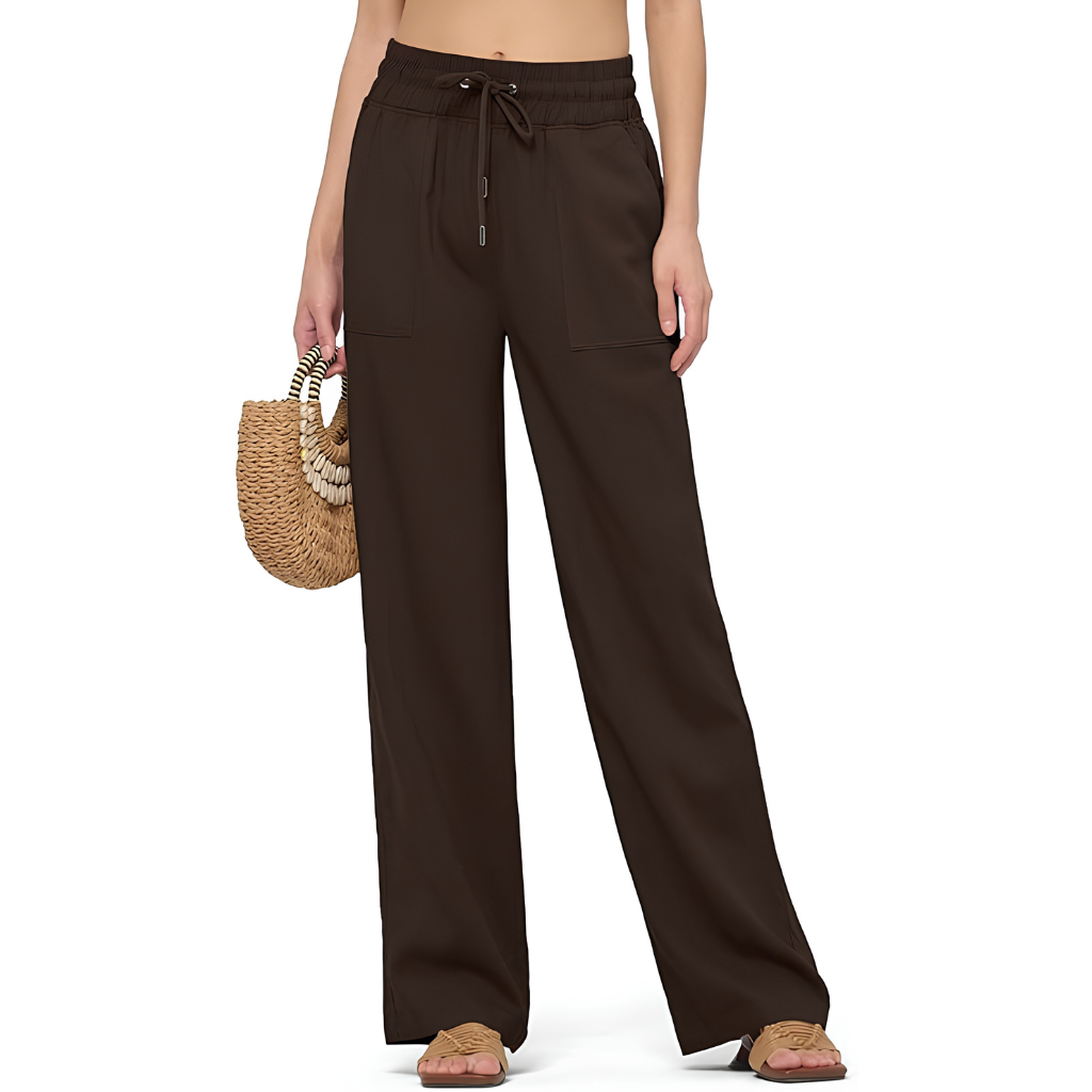Casual Lounge Fit Palazzo Pants With Pockets For Women