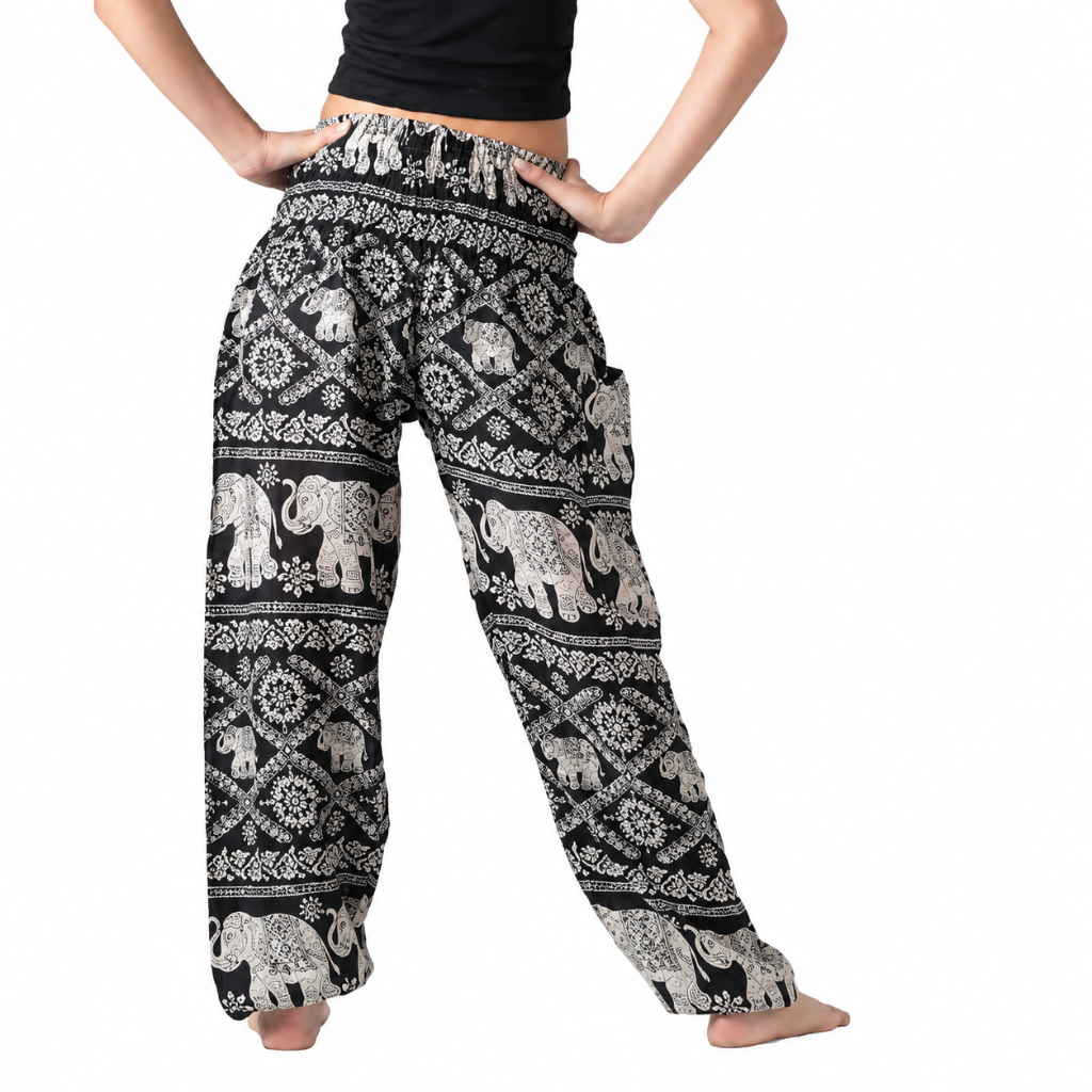 Boho Printed Yoga Pants With Pockets For Women