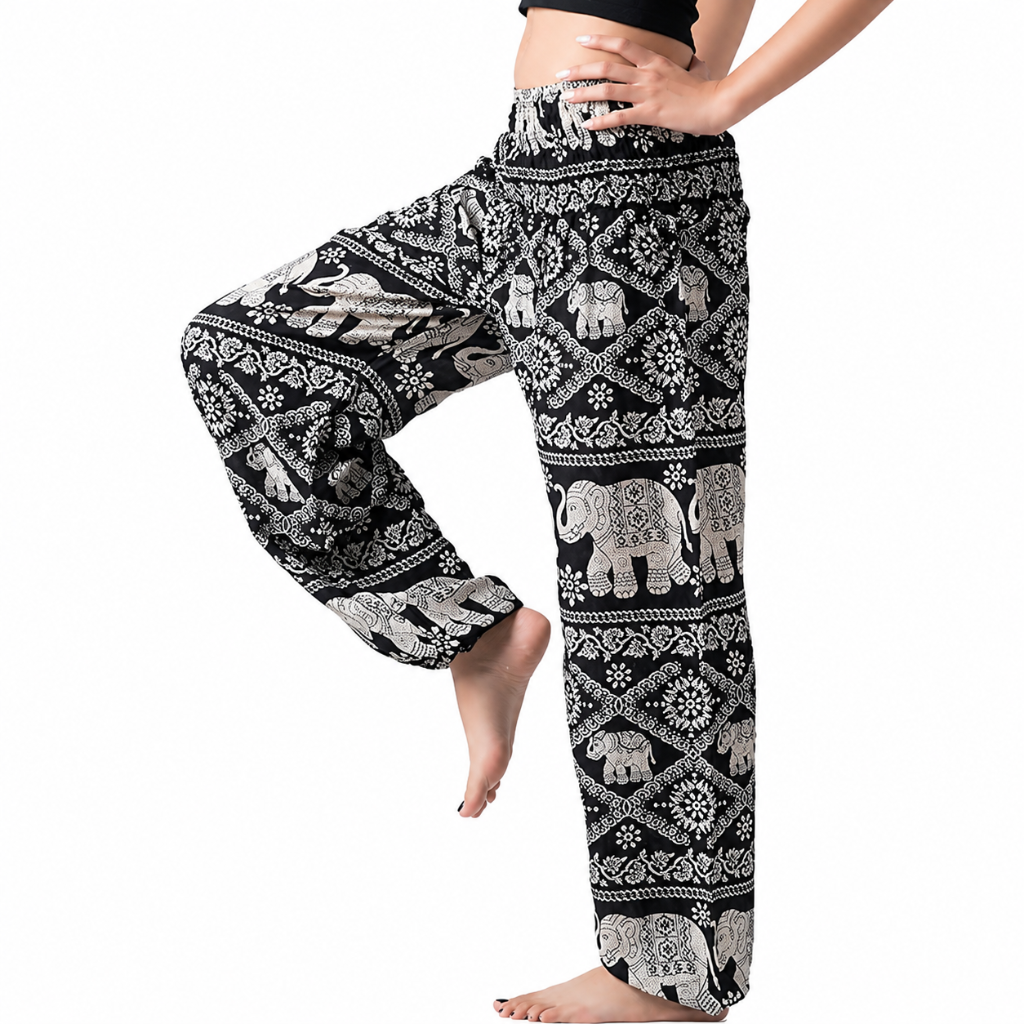 Boho Printed Yoga Pants With Pockets For Women