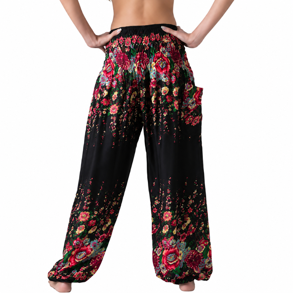 Boho Printed Yoga Pants With Pockets For Women