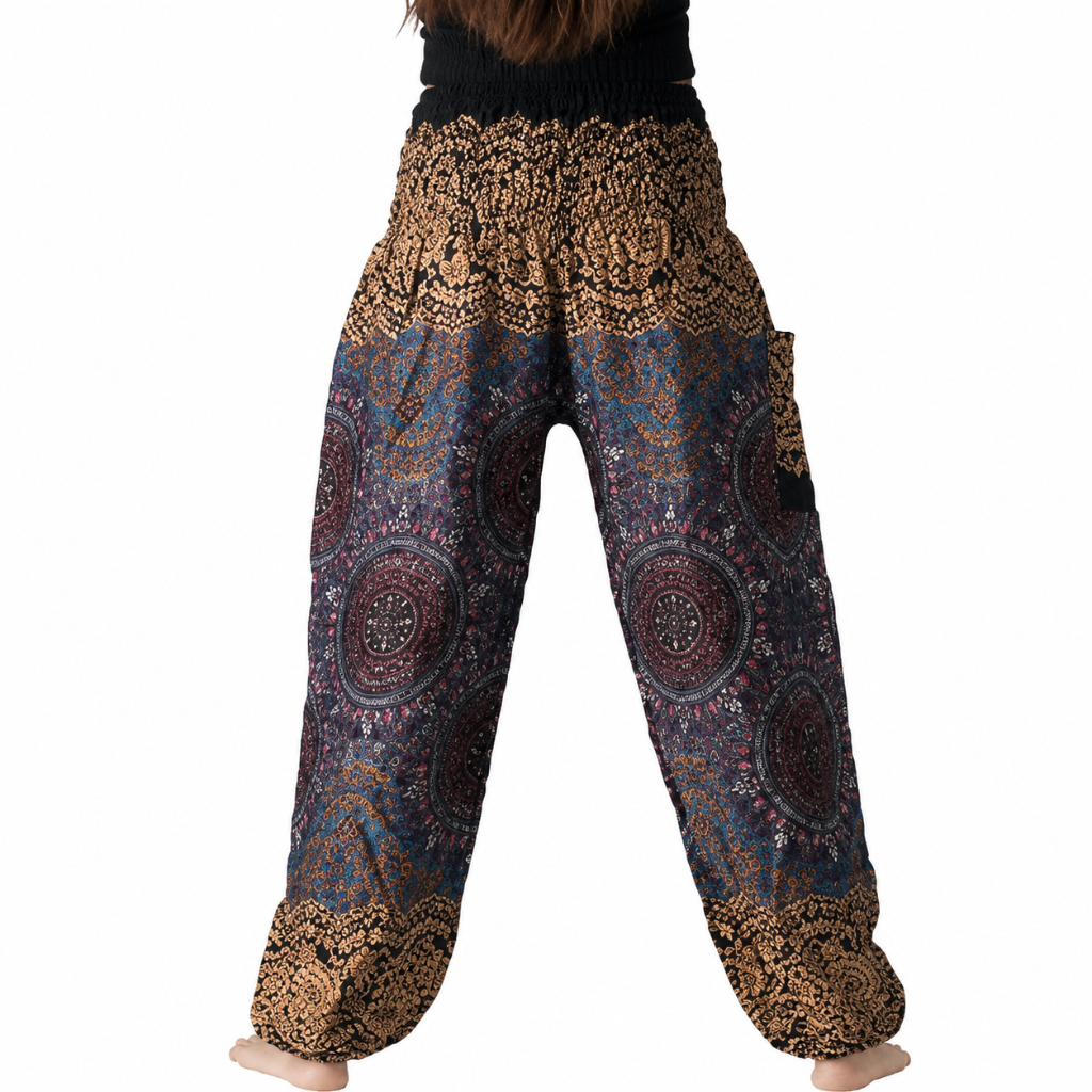 Boho Printed Yoga Pants With Pockets For Women
