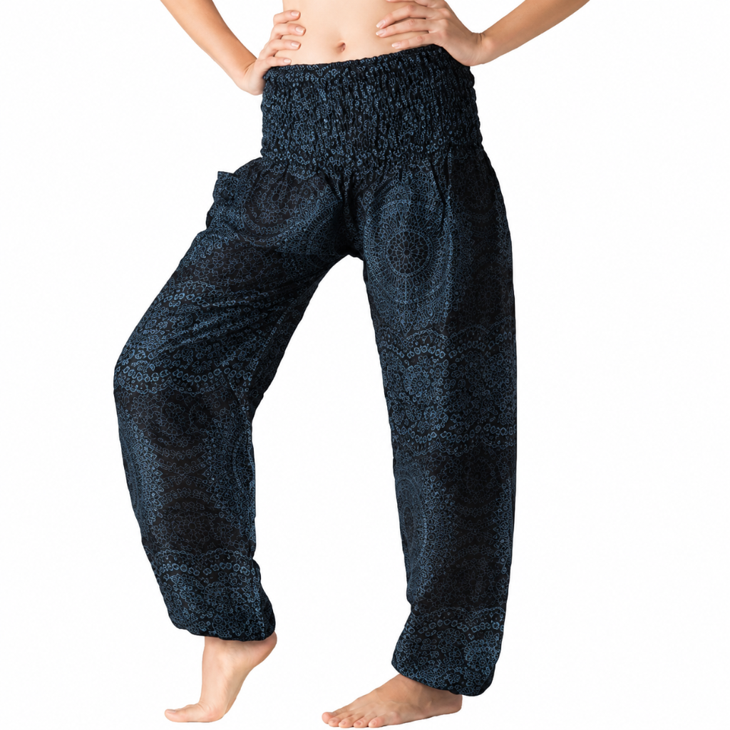 Boho Printed Yoga Pants With Pockets For Women