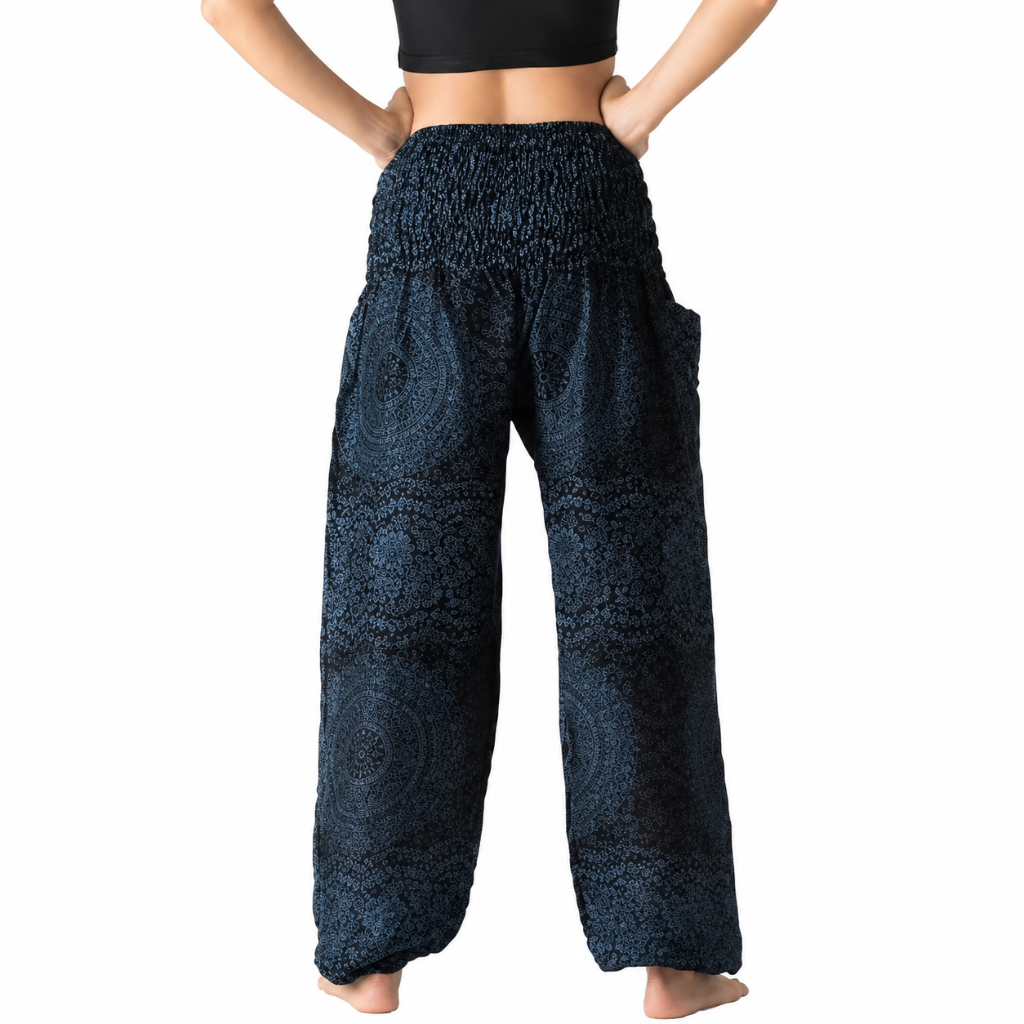Boho Printed Yoga Pants With Pockets For Women