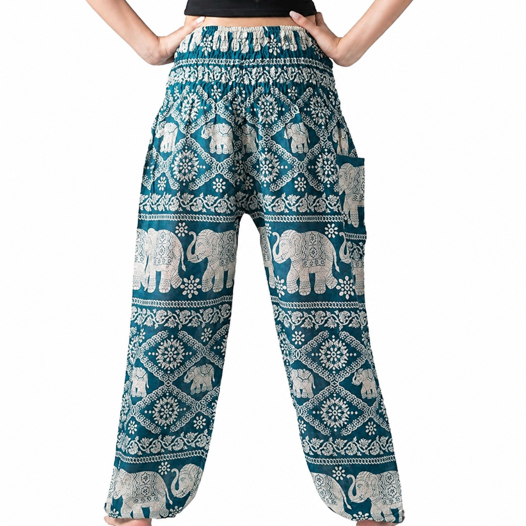 Boho Printed Yoga Pants With Pockets For Women