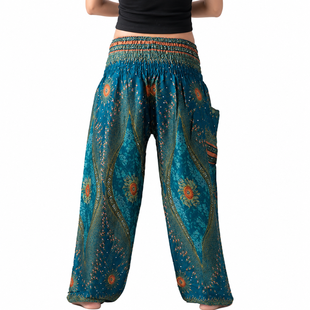 Boho Printed Yoga Pants With Pockets For Women