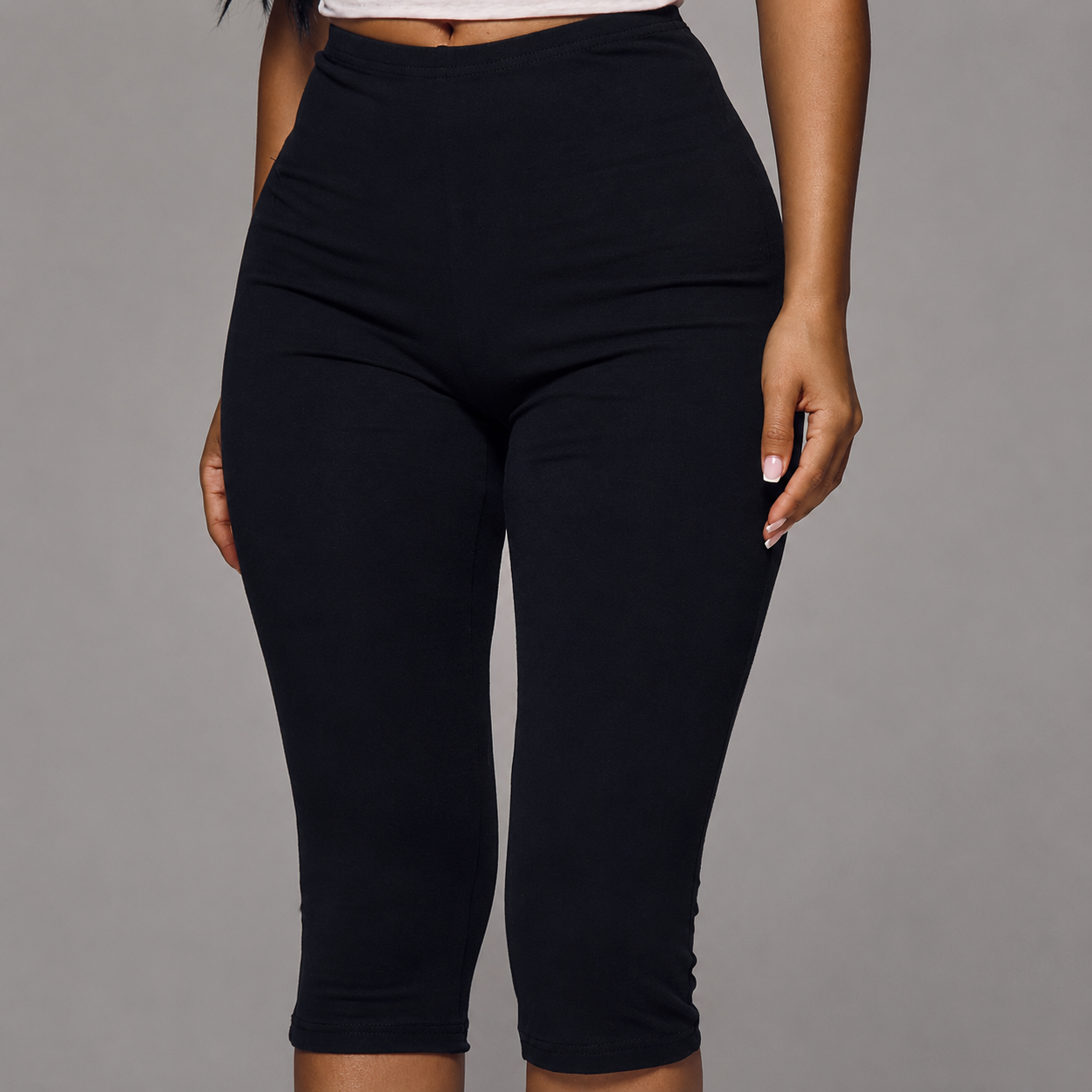 Soft Touch Elasticated Capri Leggings For Women