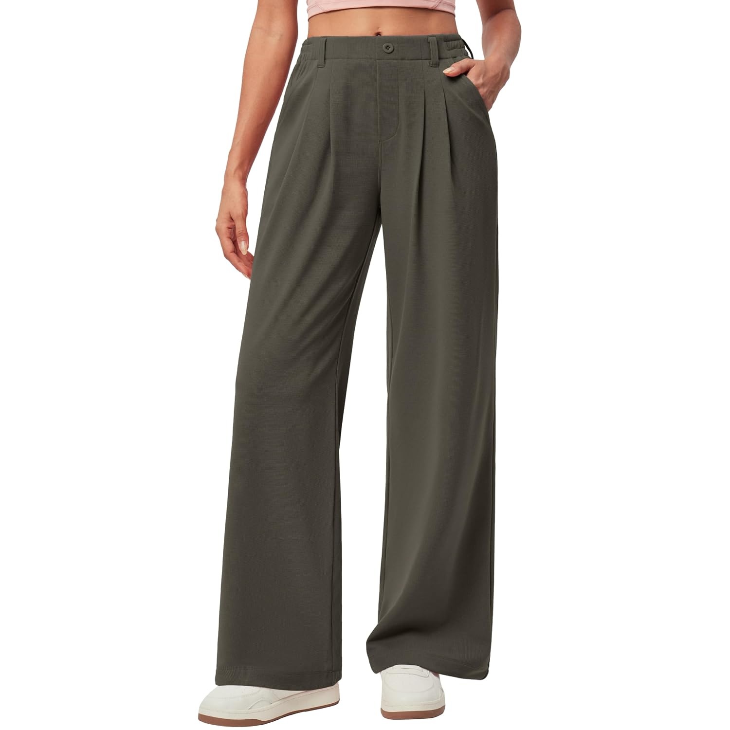 Stretchy Pull On Casual Pants For Women